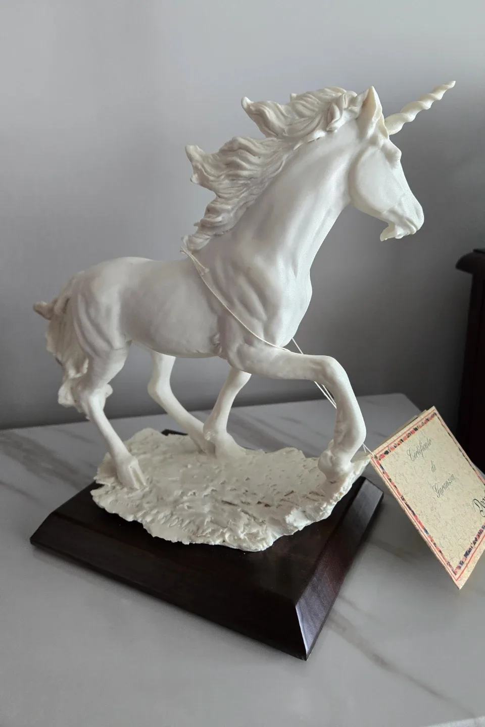 Vintage A Balcari Signed Enchanting Unicorn Sculpture image indicator(2)