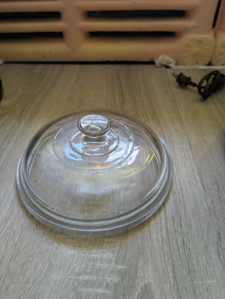 Vintage Floral Crock Pot with Glass Lid - photo 3