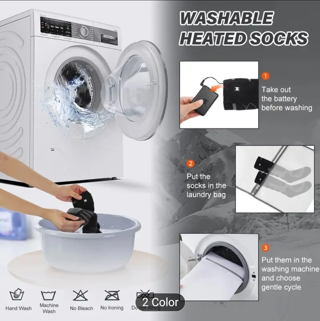 Washable Heated Socks with 4 Heating Levels - photo 5