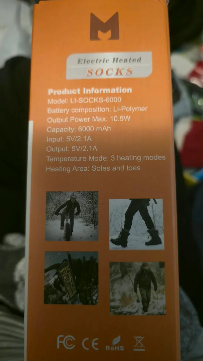 Washable Heated Socks with 4 Heating Levels image indicator(8)