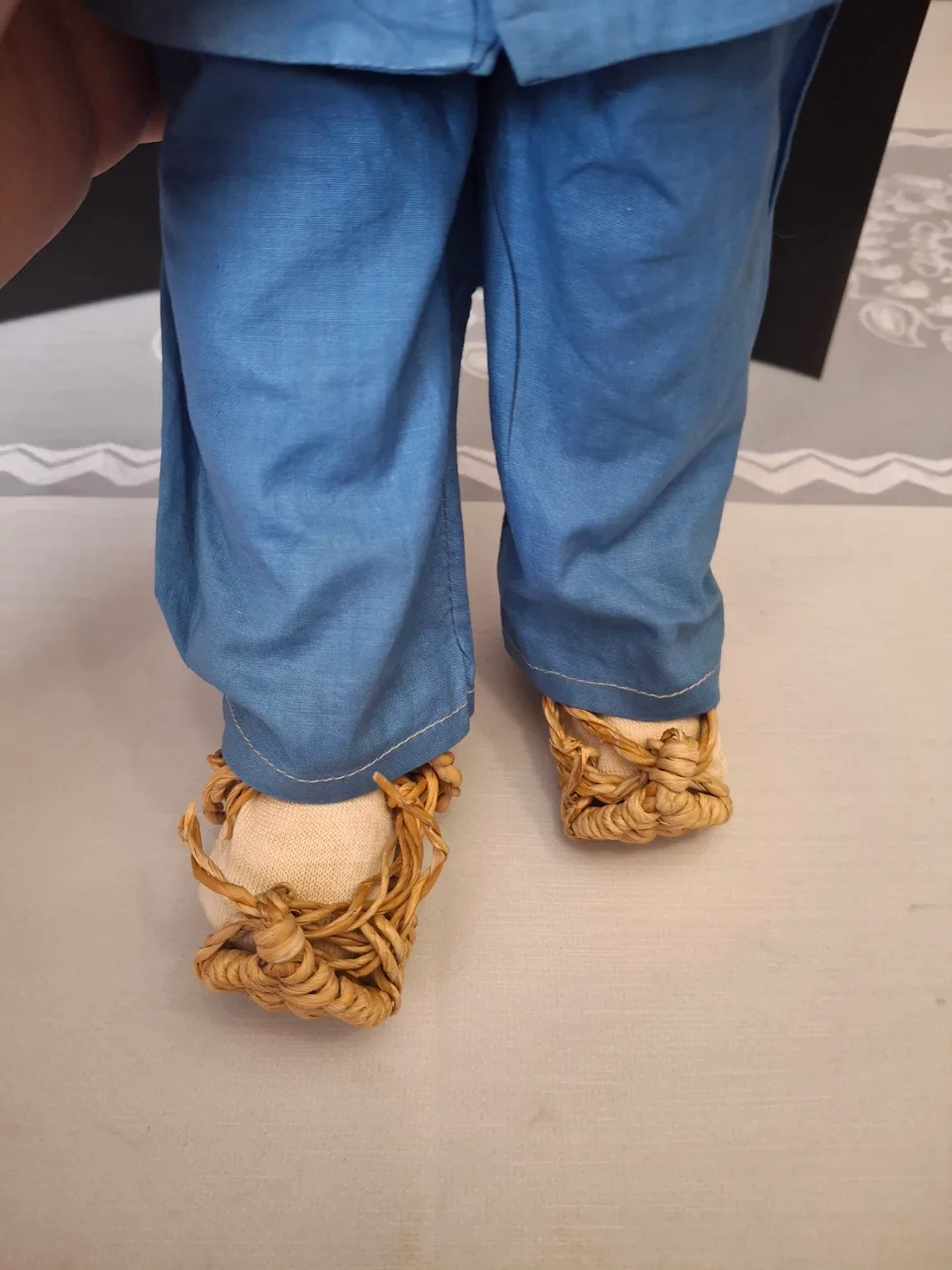 Vintage Asian Cloth Doll in Blue Outfit image indicator(7)