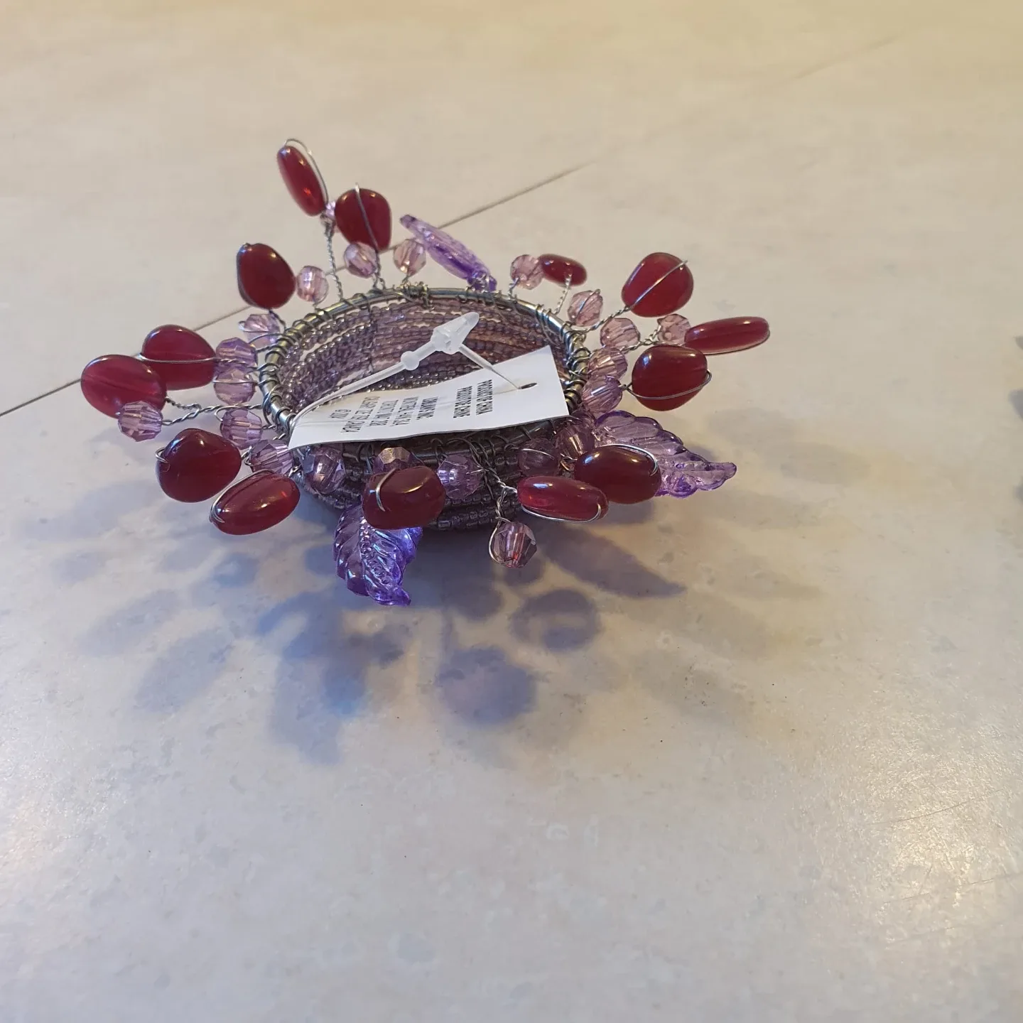 Beaded tealight candle holders