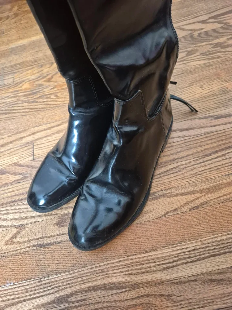 Zara Basic Collection Black Boots Size 38 image indicator(3)
