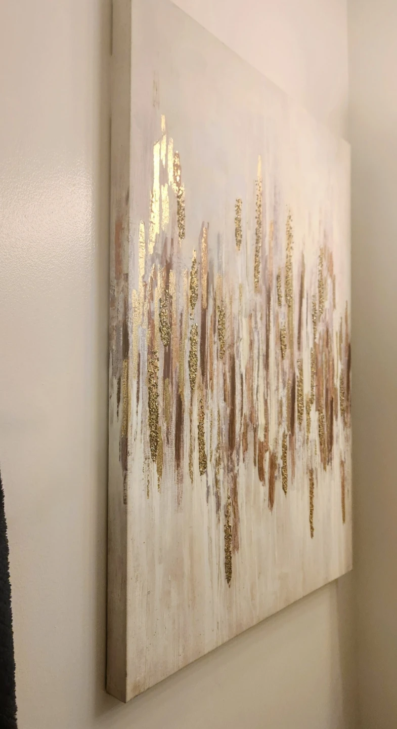 Abstract Gold & Brown Wall Art - photo 2