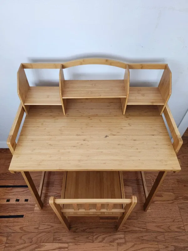 UNICOO Bamboo Height Adjustable Kids Desk and Chair image indicator(4)