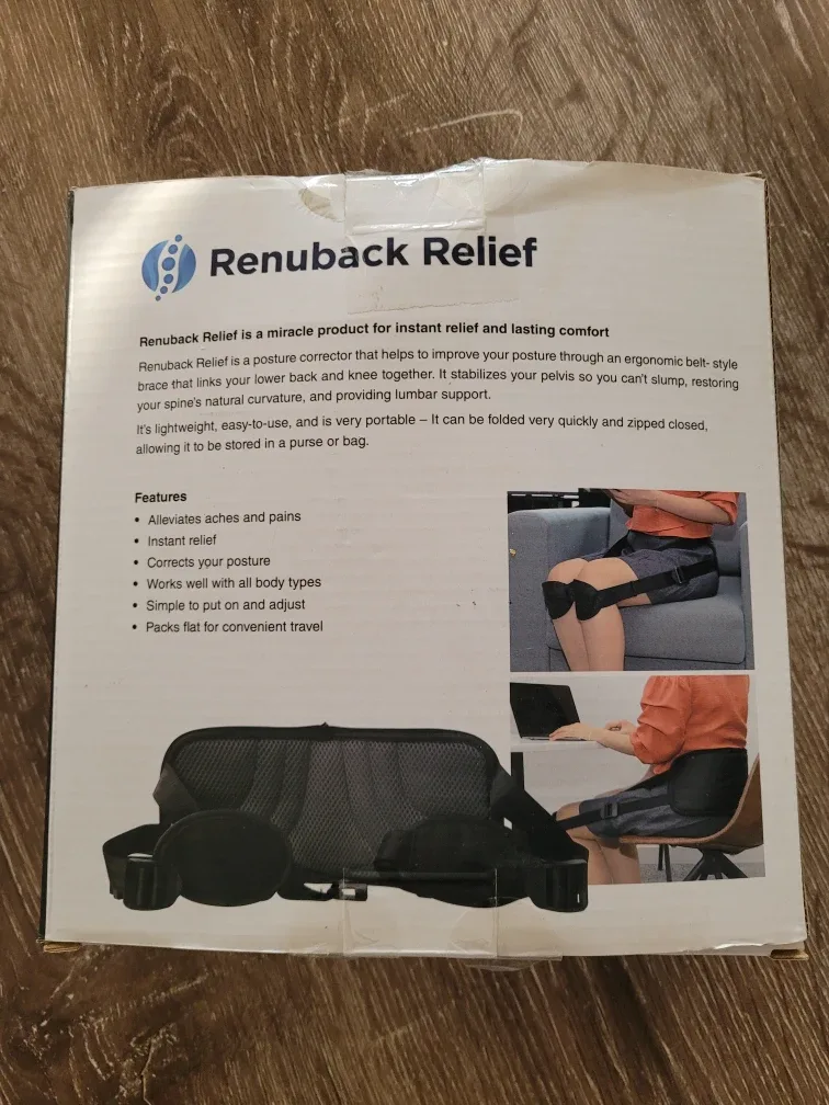 Renuback Relief Posture Corrector - New in Box! image indicator(2)