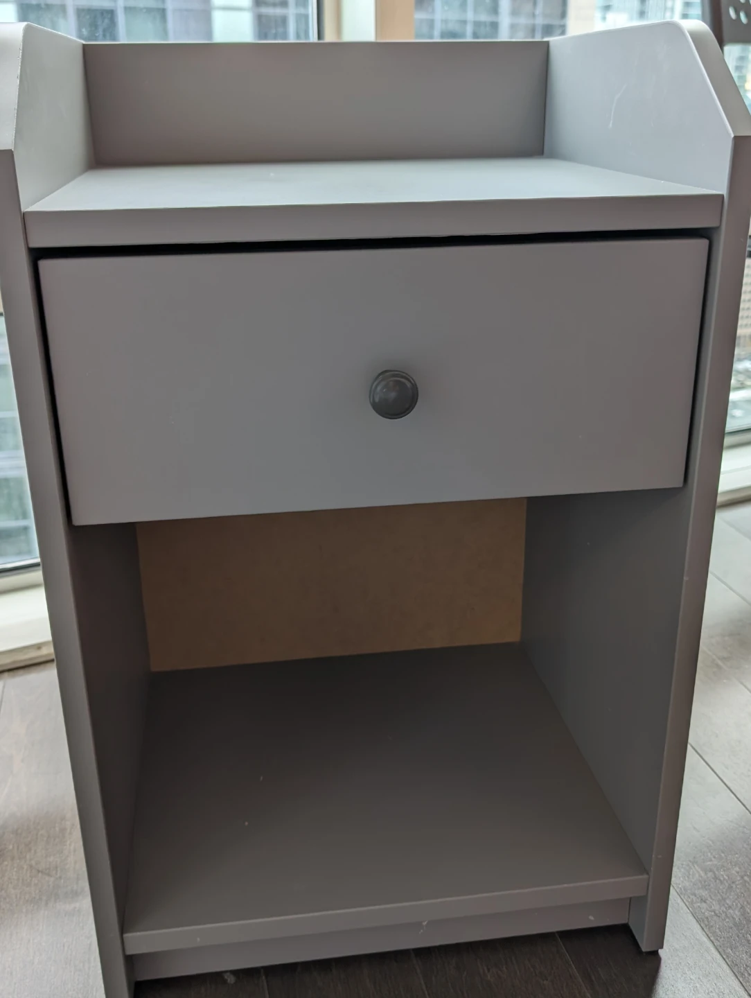 Ikea Grey Nightstand with Drawer - photo 4