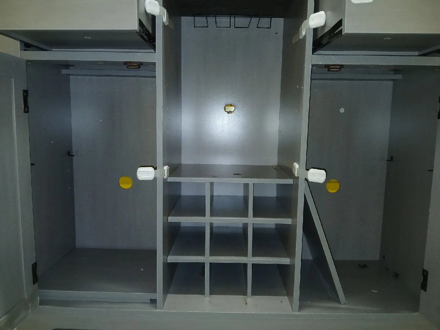 Gray Wooden Bar Cabinet image indicator(5)