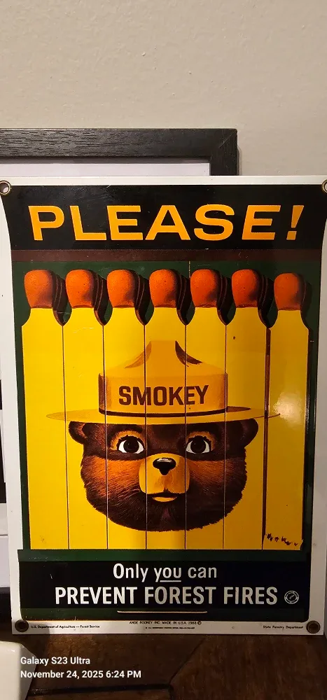 Smokey Bear 'Prevent Forest Fires' Sign