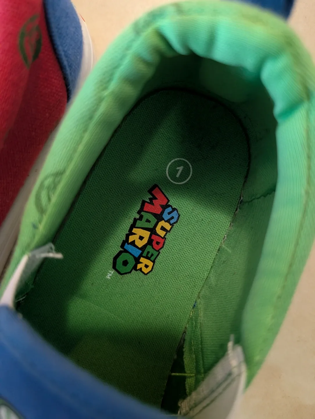 Super Mario Kids' Slip-On Shoes - Size 1 BRAND NEW image indicator(3)