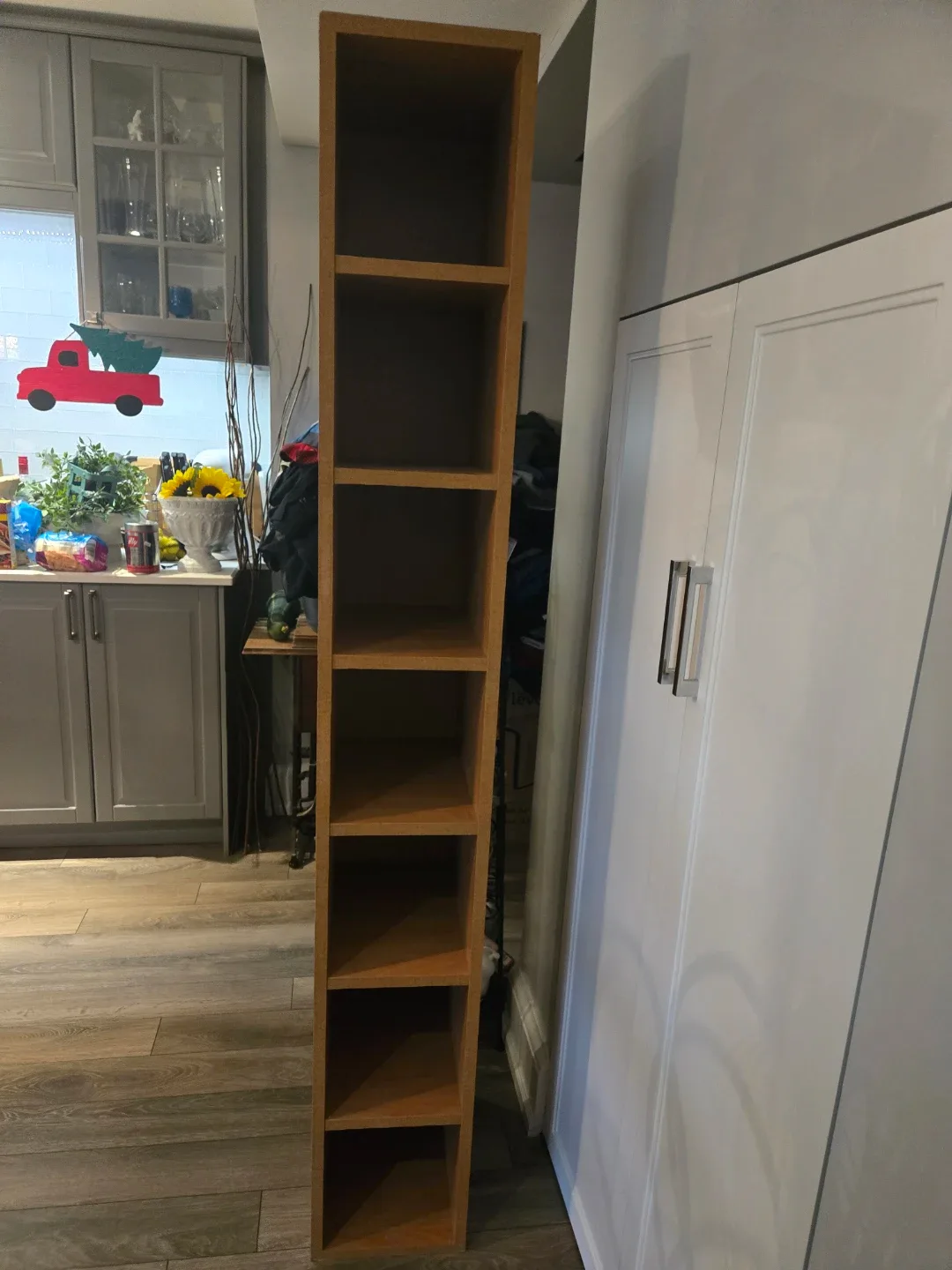 Tall Wooden Bookshelf