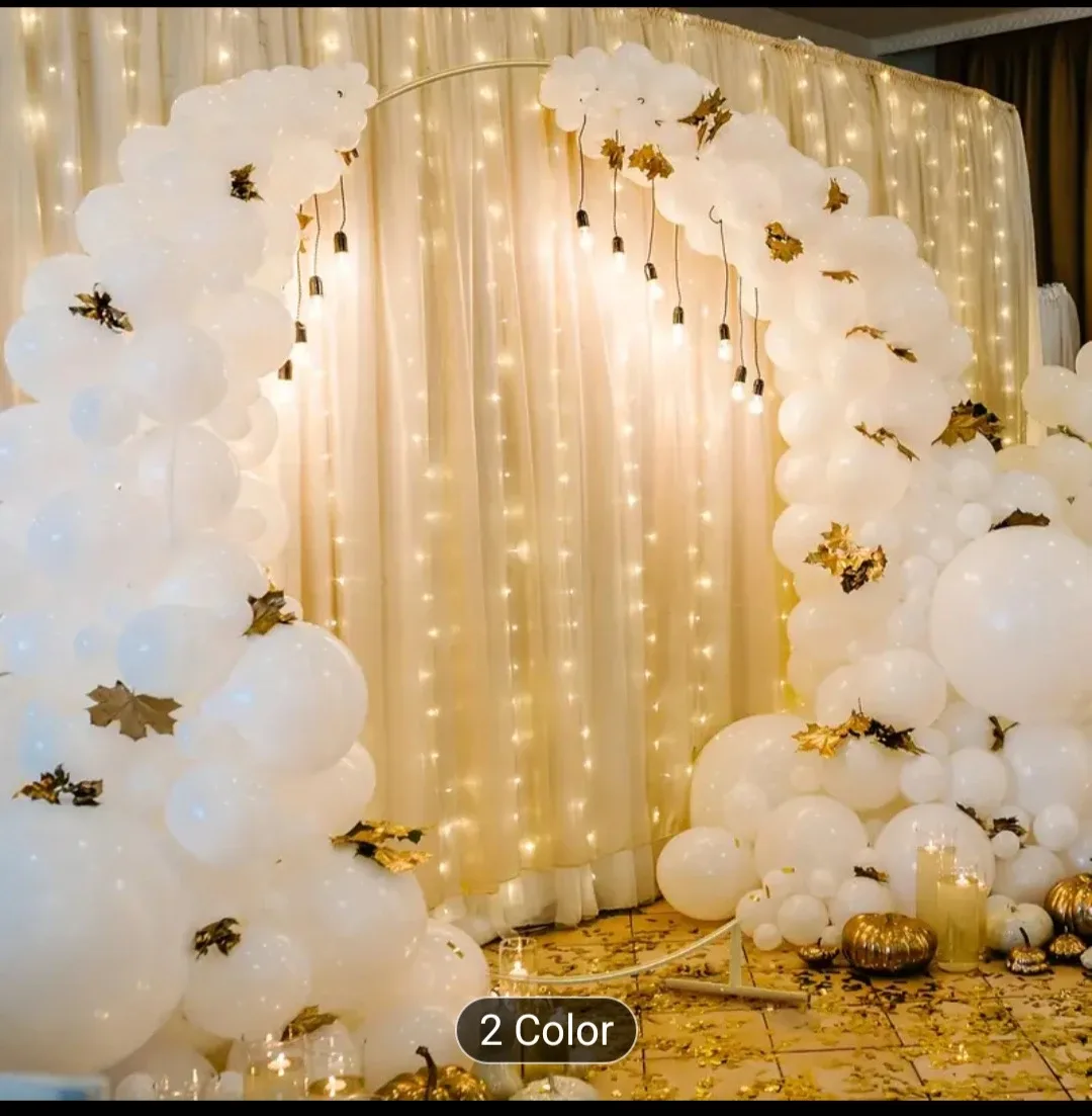 Golden Round Wedding Arch Backdrop Stand - 8.2FT image indicator(4)