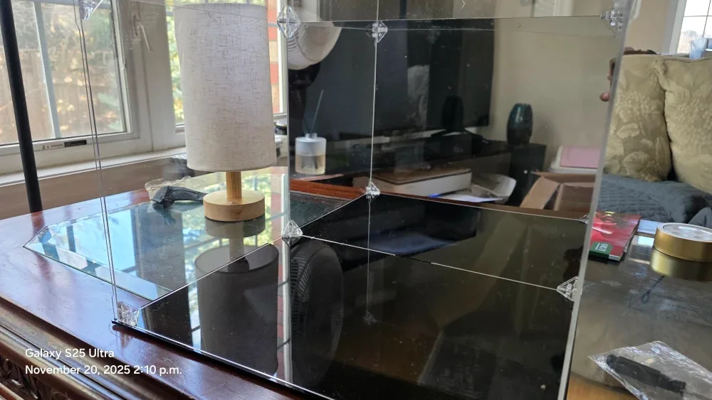 LANSCOERY Clear Acrylic Display Case 14.6x11x12inch image indicator(7)