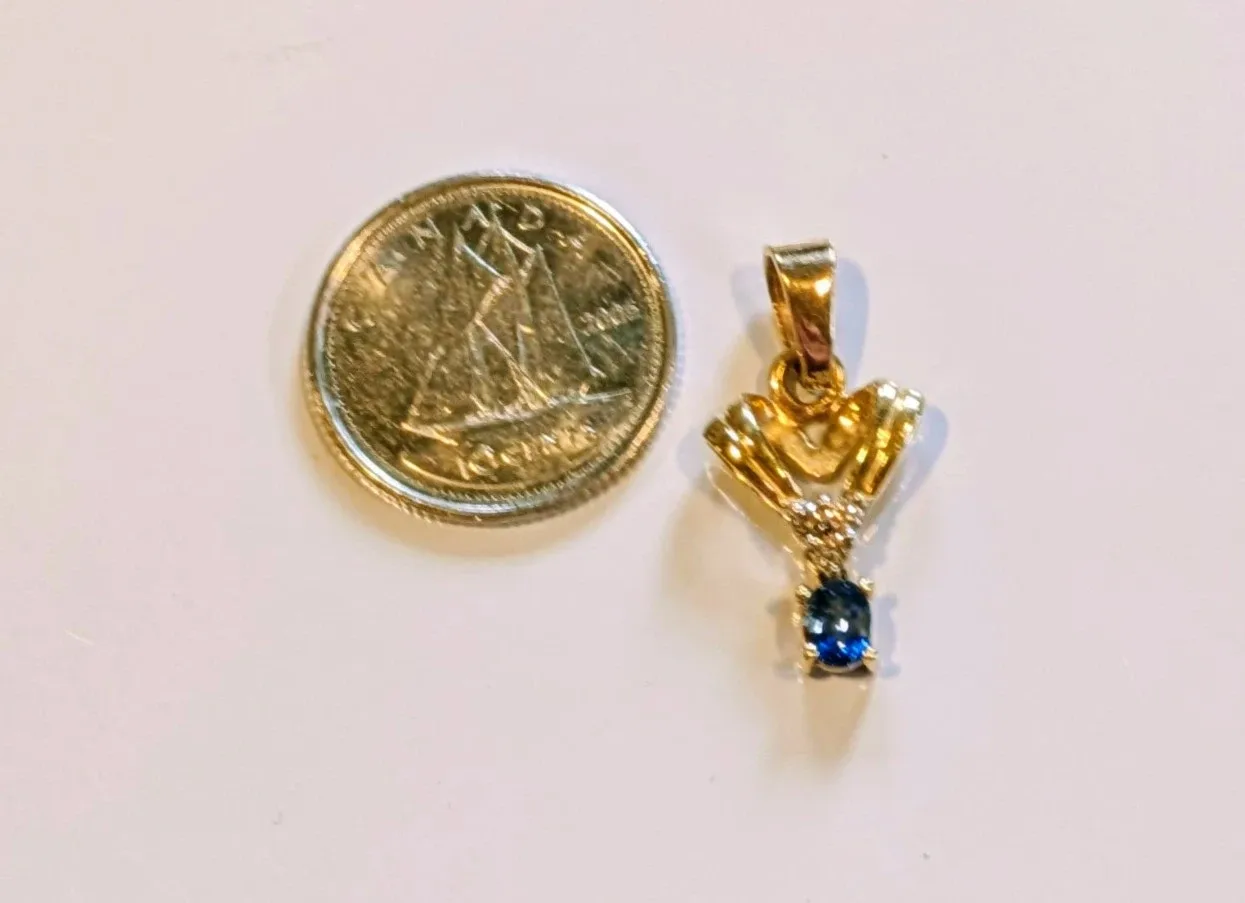 14K gold pendant with tanzanite image indicator(2)
