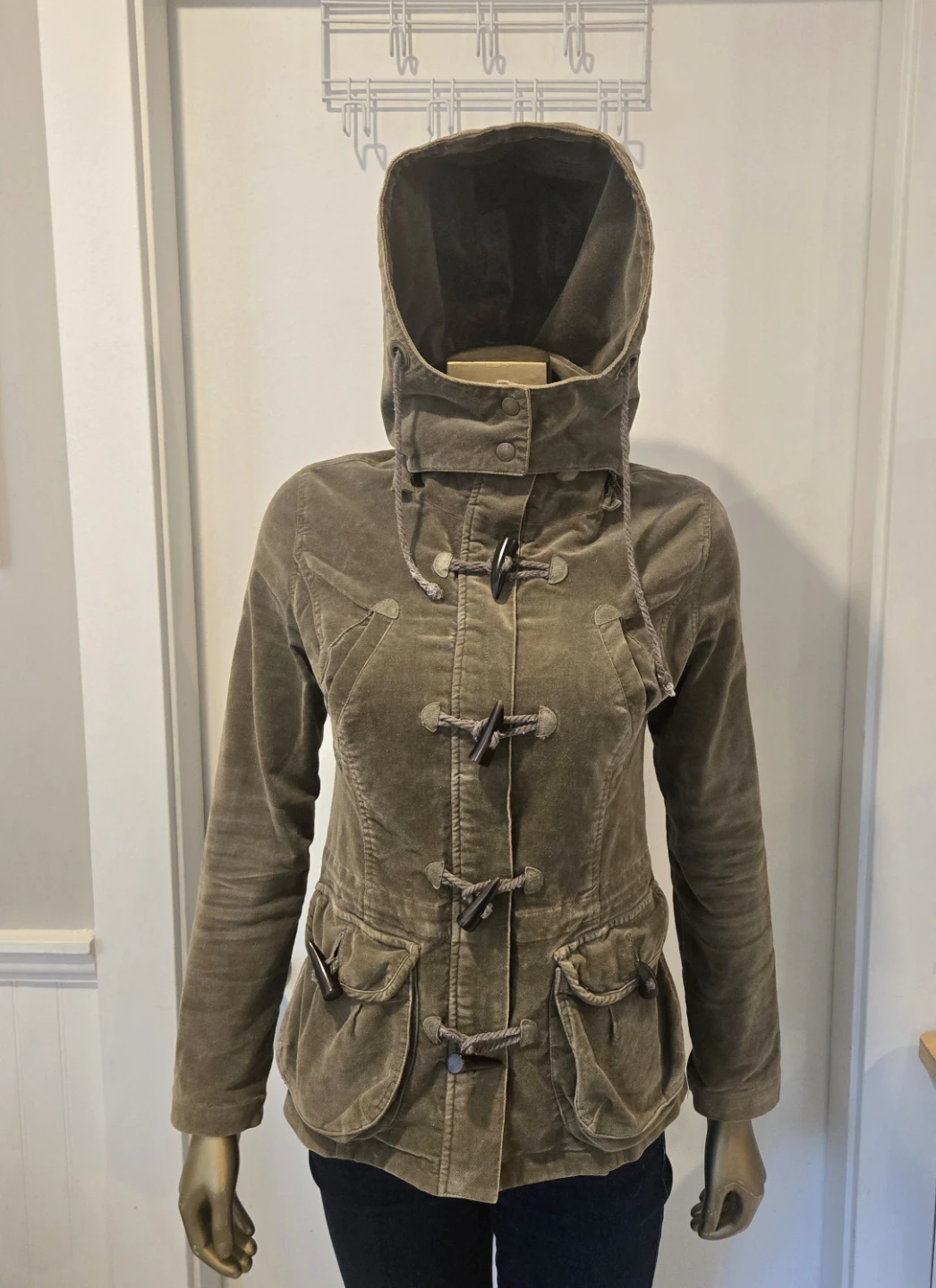 Vintage BESS Olive Green Corduroy Duffle Jacket