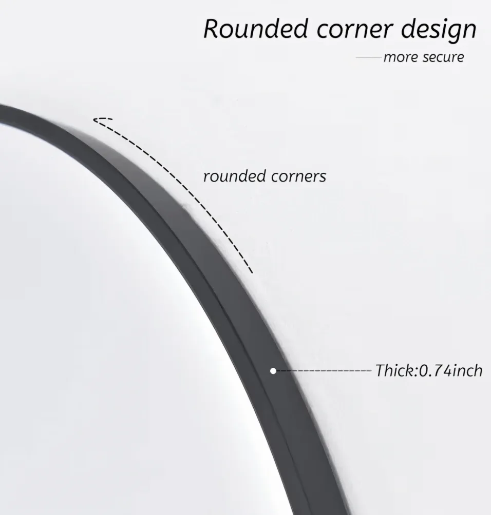 Arched Mirror, 20"x30" Black Bathroom Mirror(NEW) image indicator(3)