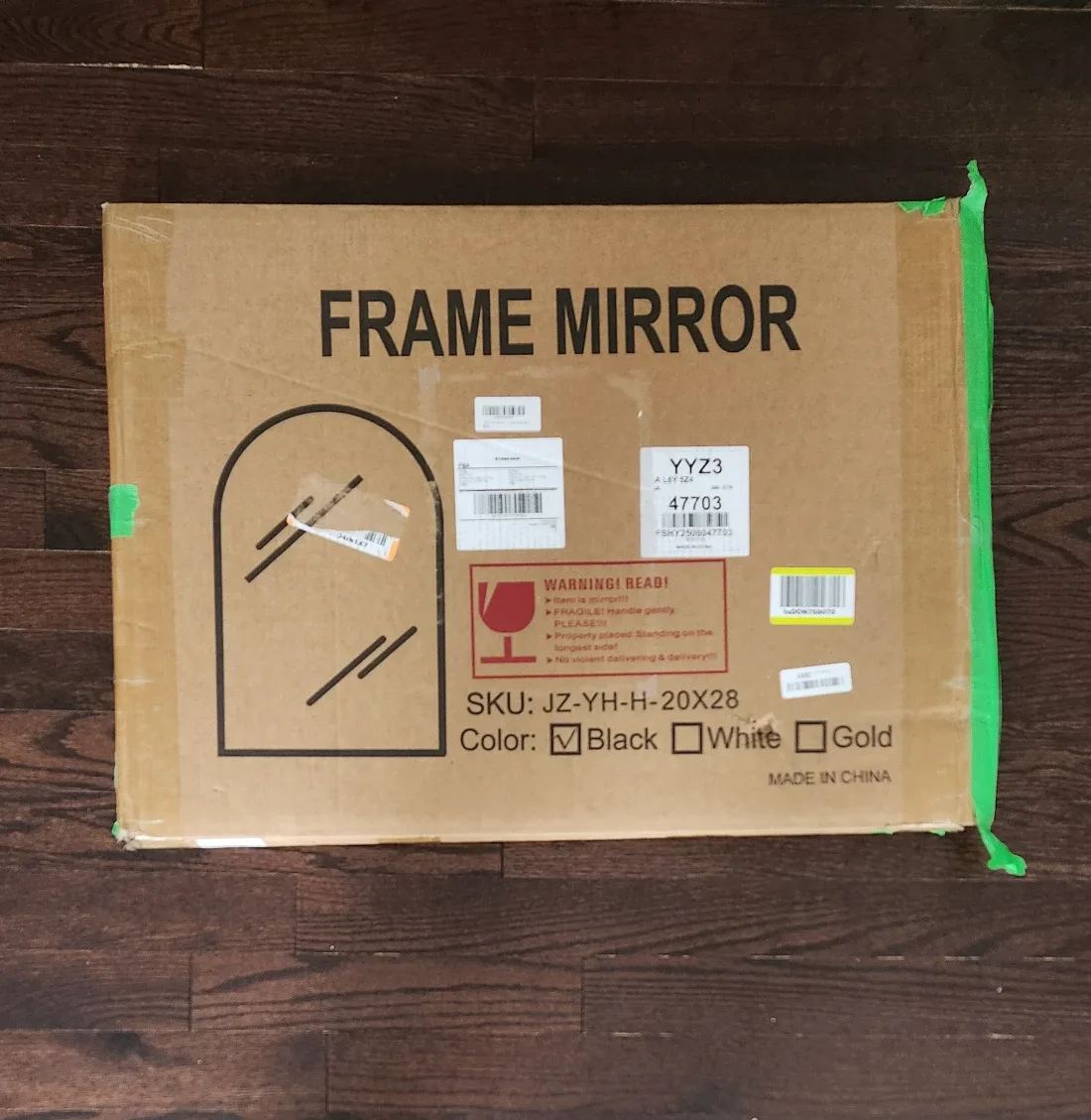 Arched Mirror, 20"x30" Black Bathroom Mirror(NEW) image indicator(6)
