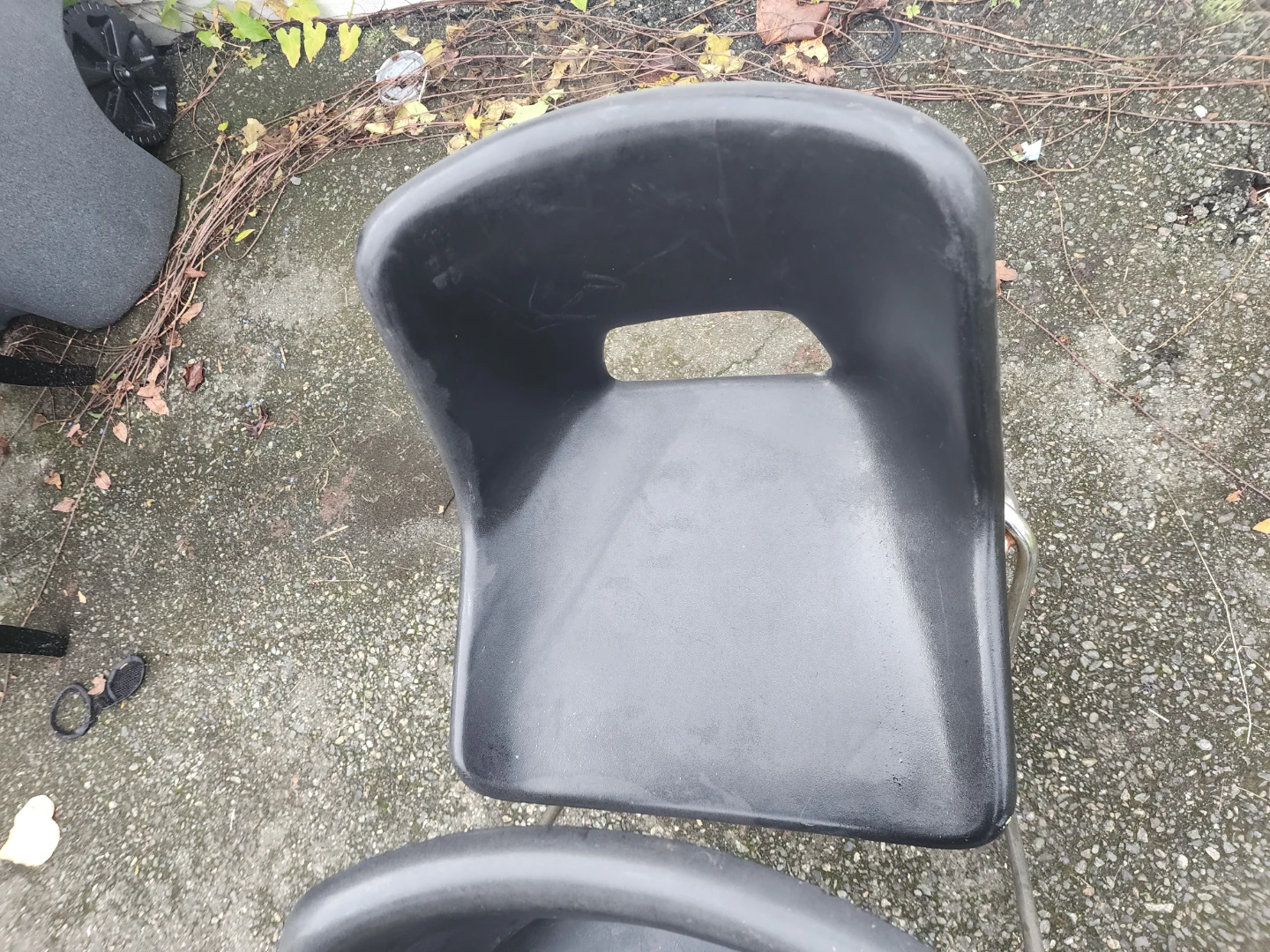 Set of 4 Black Stacking Chairs