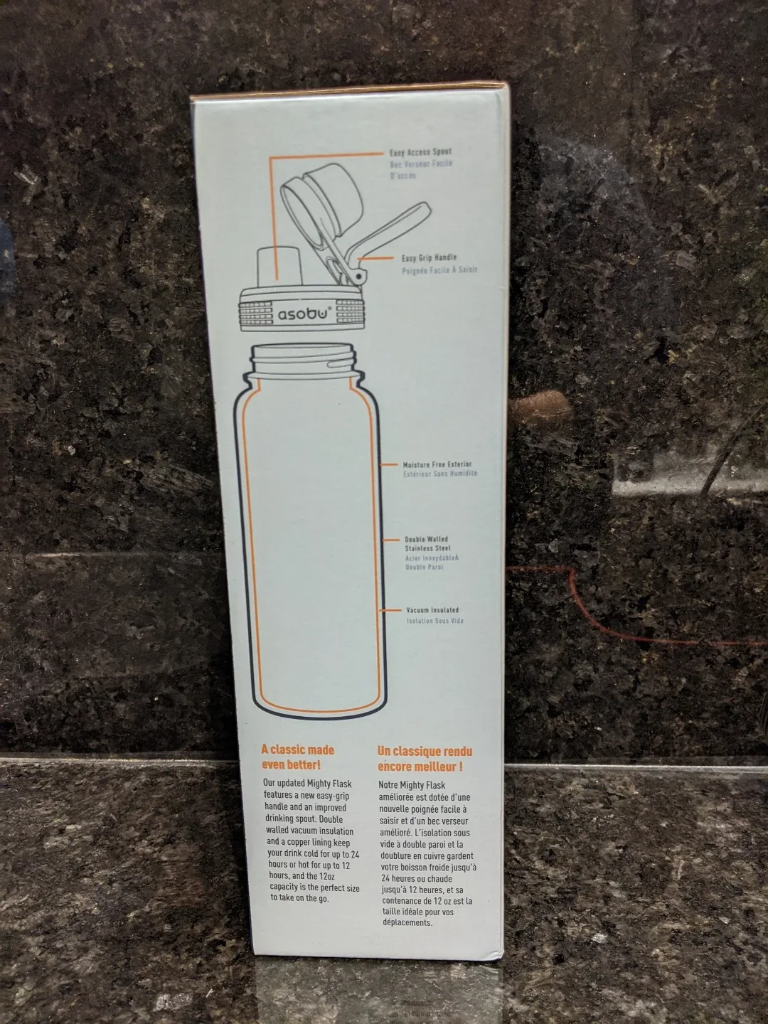 Asobu Mighty Flask 40 oz Insulated Water Bottle image indicator(3)