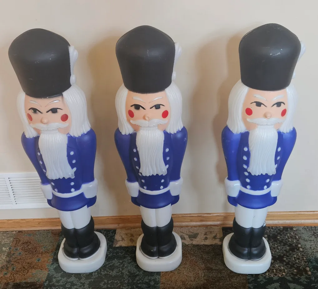 3 38" Nutcracker Blow Mold Decorations