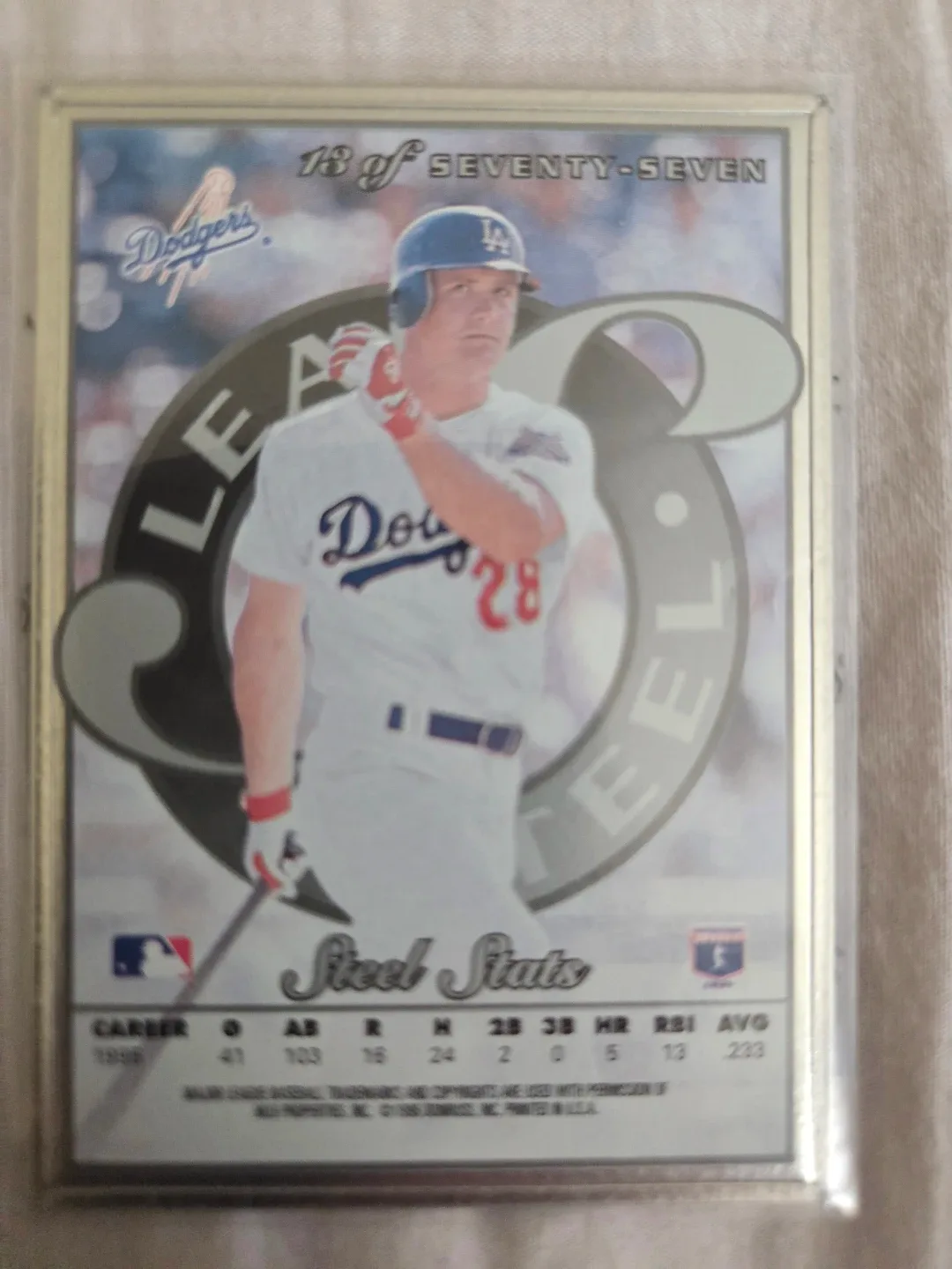 Todd Hollandsworth Leaf Steel Baseball Card