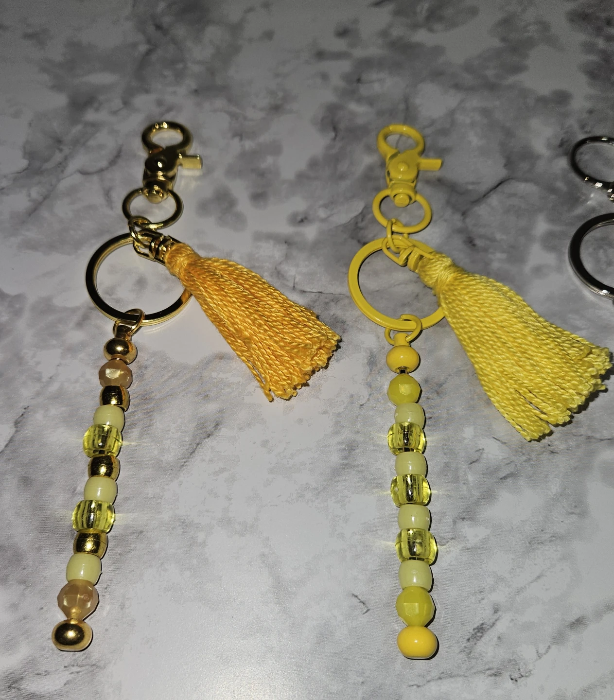Handmade Beaded Tassel Keychains - photo 2