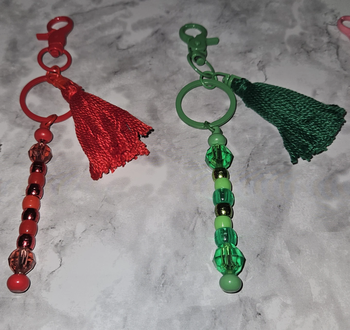 Handmade Beaded Tassel Keychains - photo 4