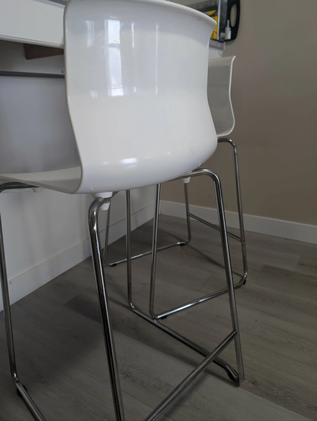 IKEA Glenn Bar Stool - White/Chrome - photo 4