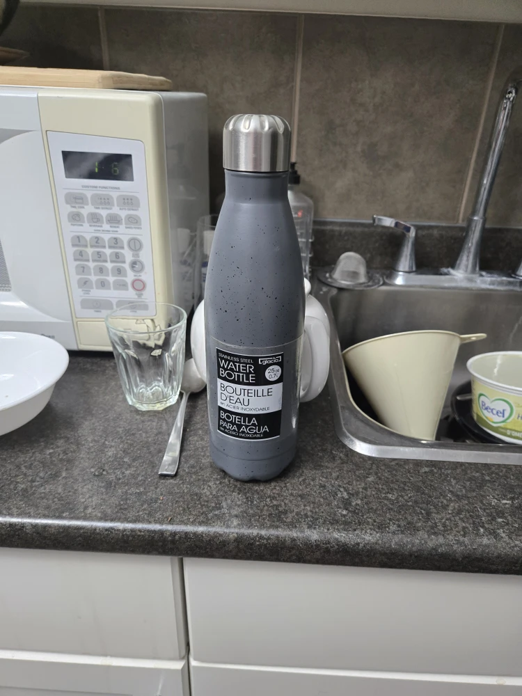 Glacio Stainless Steel Water Bottle - Grey