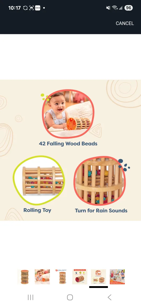 B. Toys A-Maze Rain Rush Wooden Rolling Tower Toy image indicator(2)