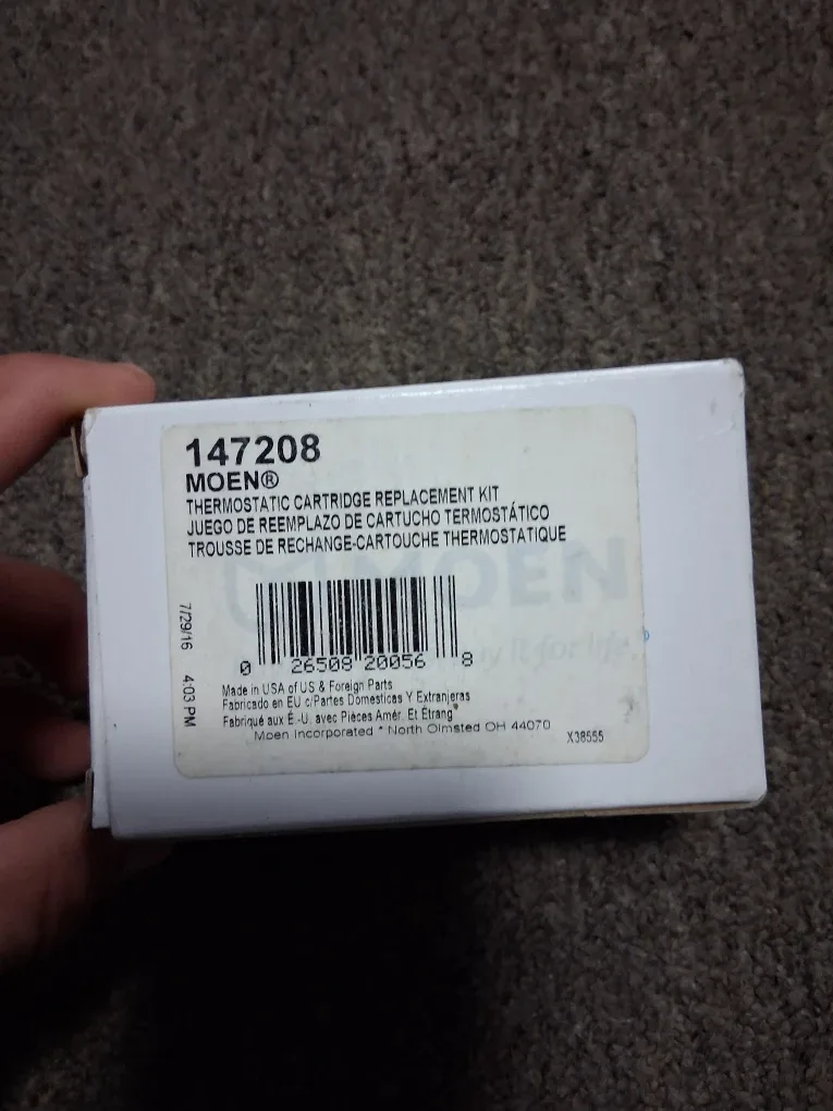 Moen 147208 Thermostatic Cartridge Replacement Kit - New