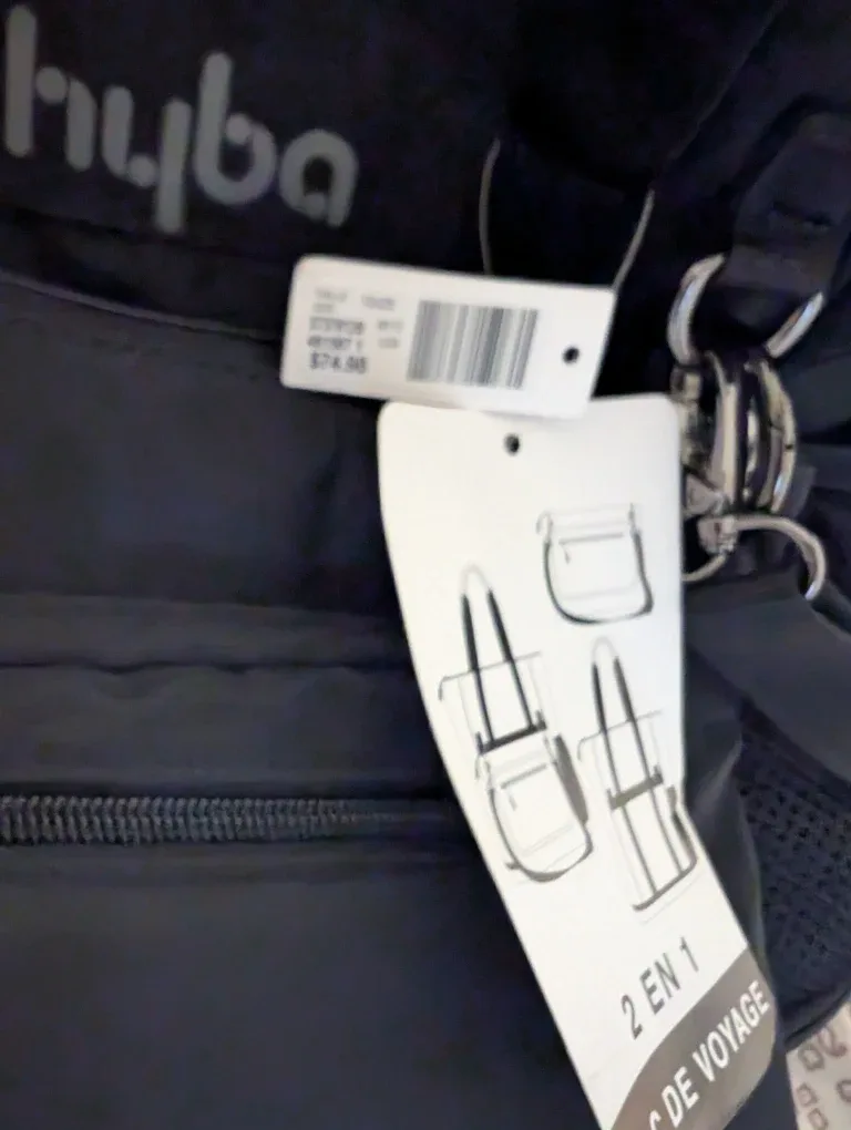 Hyba 2 in 1 Black Travel Bag image indicator(4)