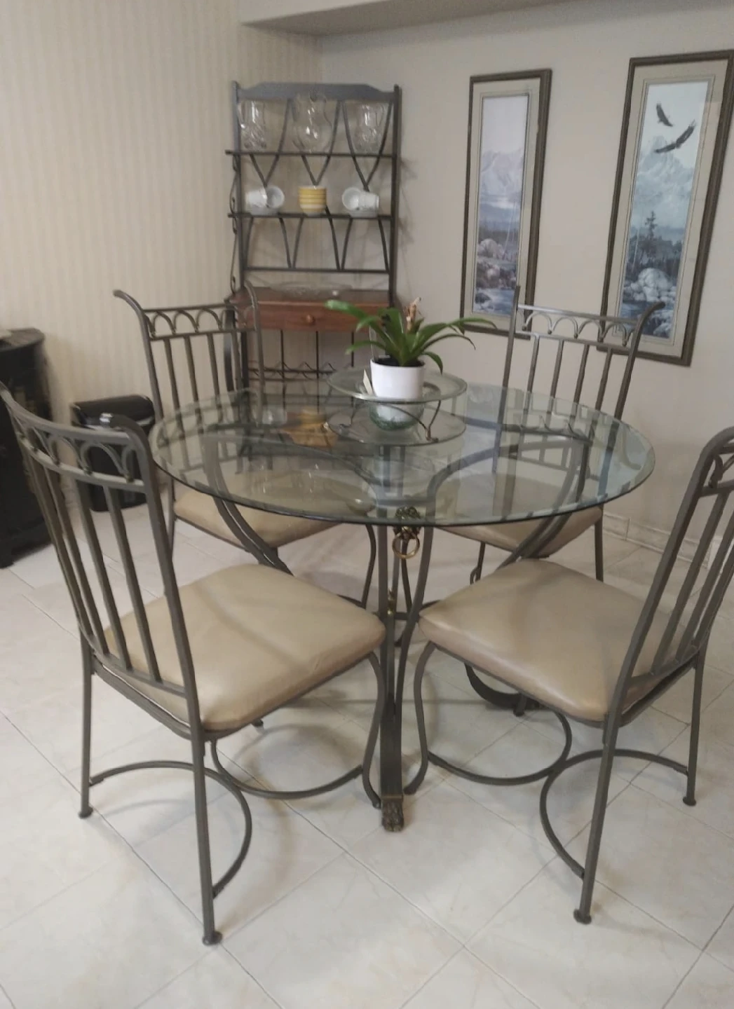 Glass Top Dining Table with 4 Chairs - photo 5