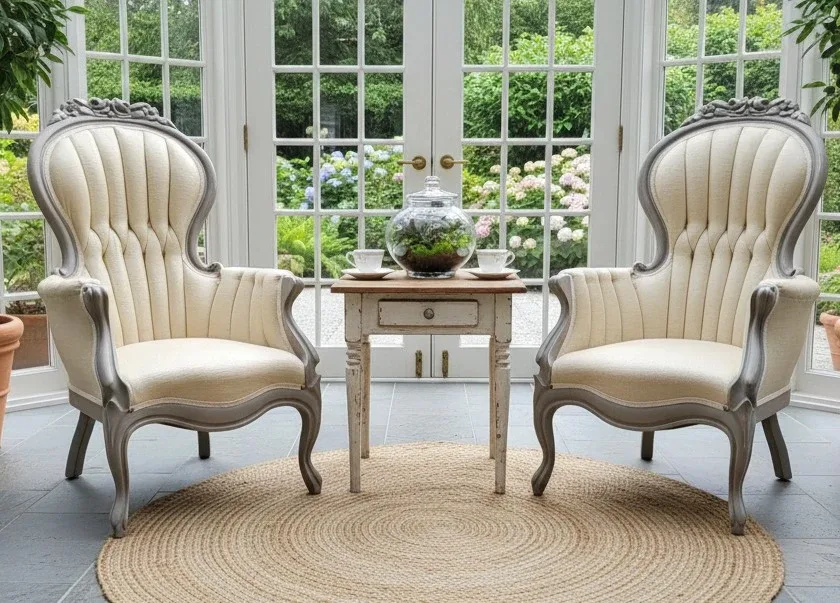 Beautiful Pair of Vintage Style Armchairs / Accent chairs.