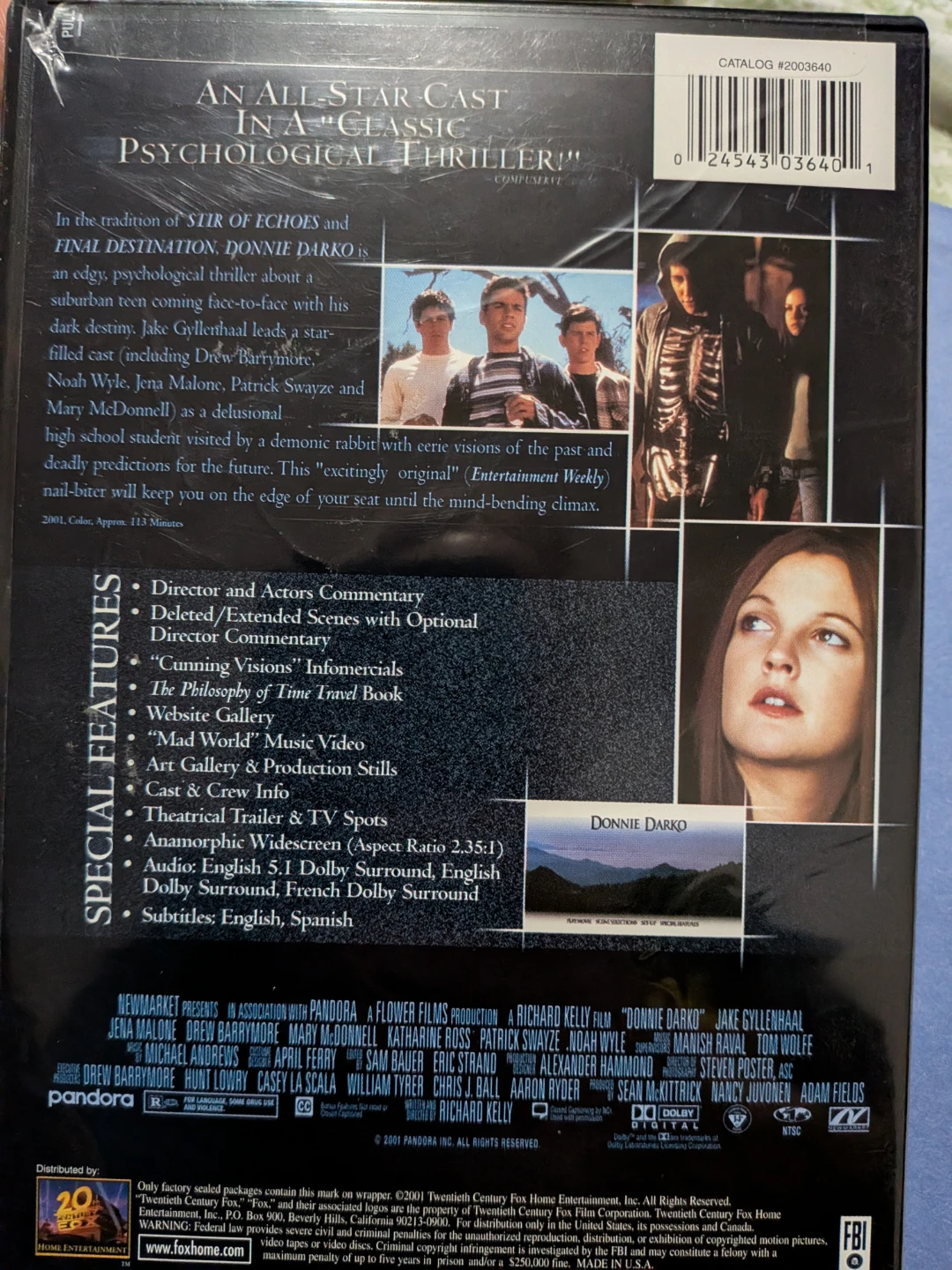 Donnie Darko DVD - Classic Psychological Thriller - photo 3