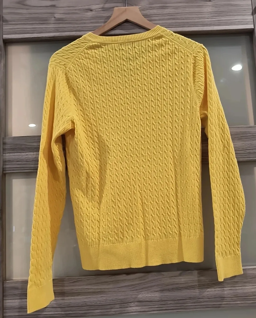 Tommy Hilfiger Yellow Cable Knit Sweater image indicator(5)