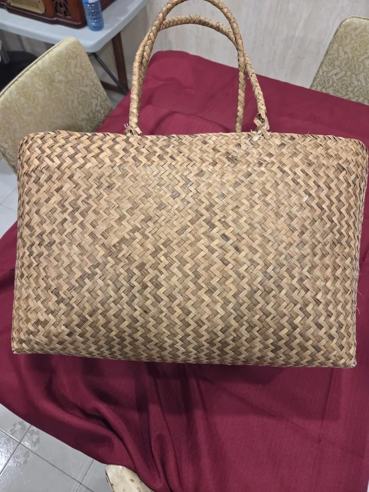 Woven Straw Tote Bag