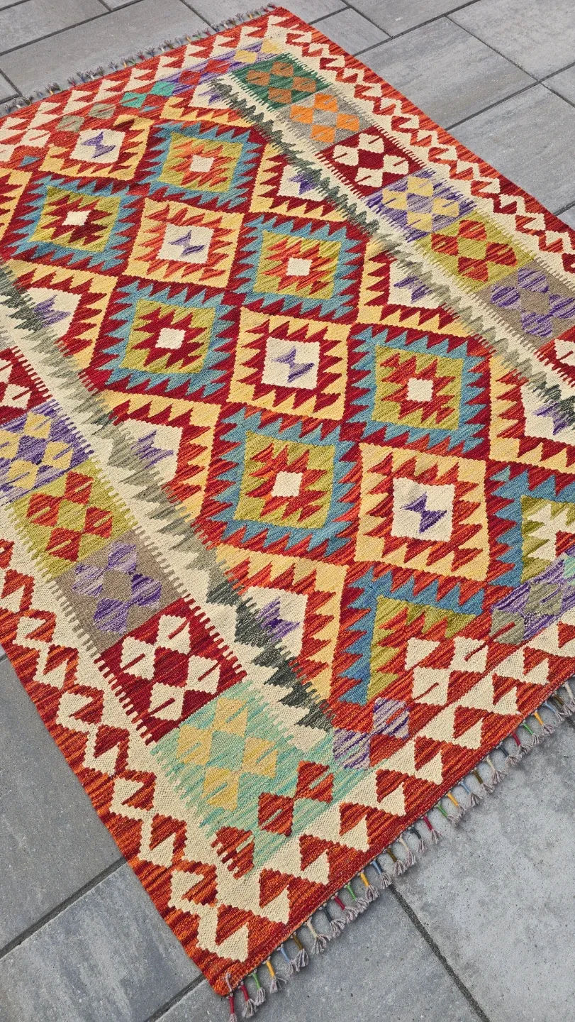 Hand Knotted Kilim Rug  196×154 cm image indicator(6)