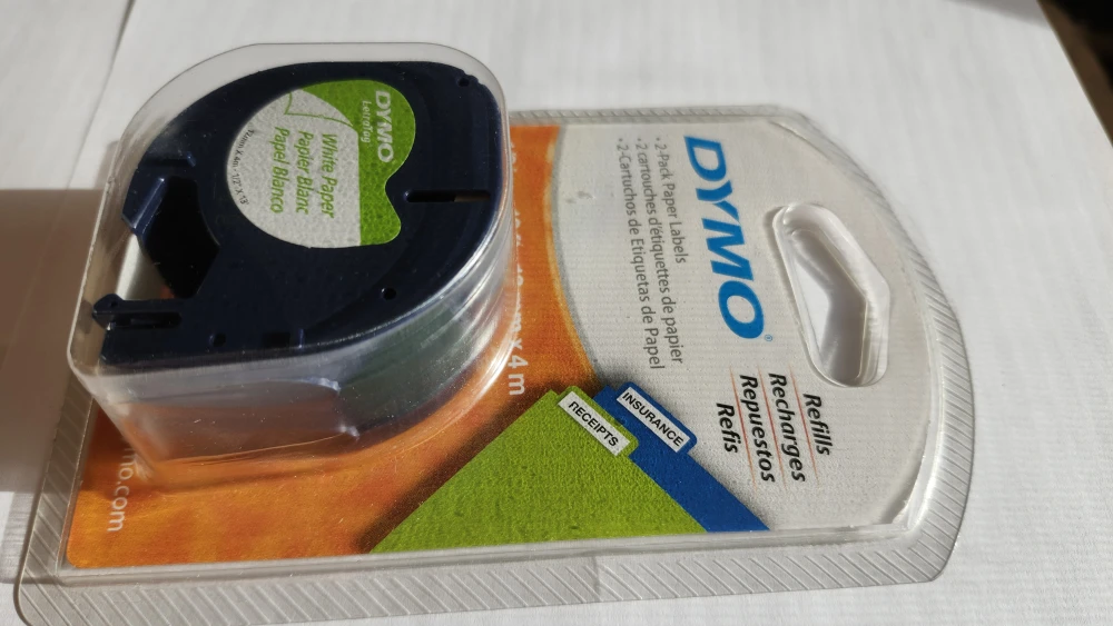 DYMO Paper Labels, 1/2 in x 13 ft, White - photo 3