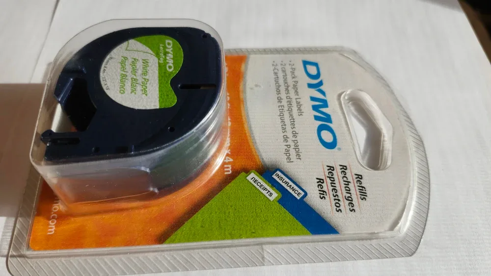 DYMO Paper Labels, 1/2 in x 13 ft, White image indicator(3)