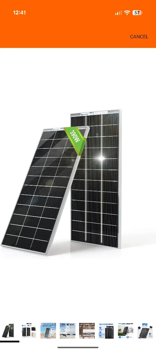 400W Bifacial Solar Panel, 20.48lbs