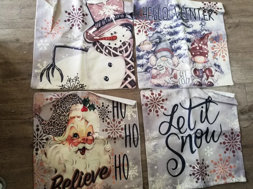 Christmas Pillow Covers - Set of 4