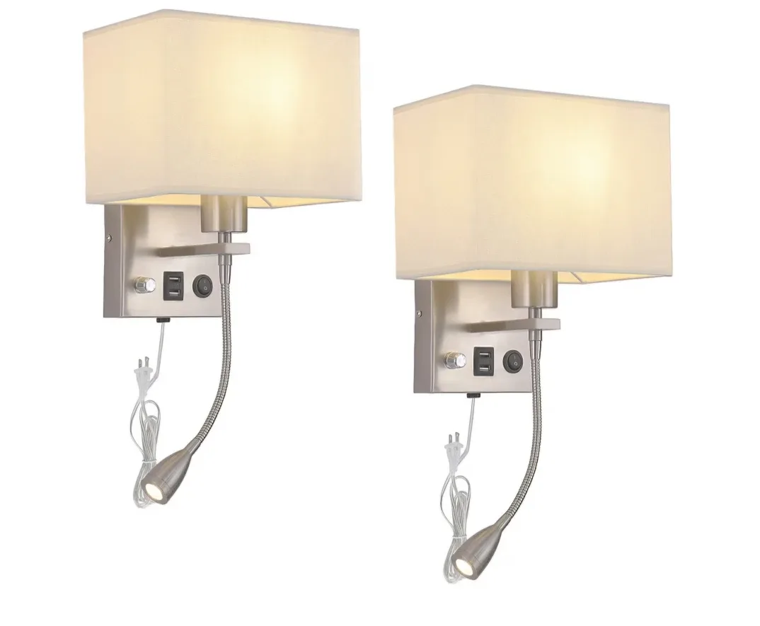 Wall Sconce Plug in Cord Set of 2(NEW)