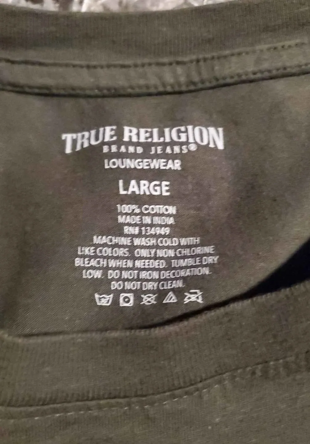True Religion Loungewear/Crew neck T-Shirt - Size Large image indicator(3)