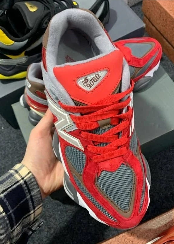 New Balance 9060 Red/Grey Sneakers Size 7 - photo 2