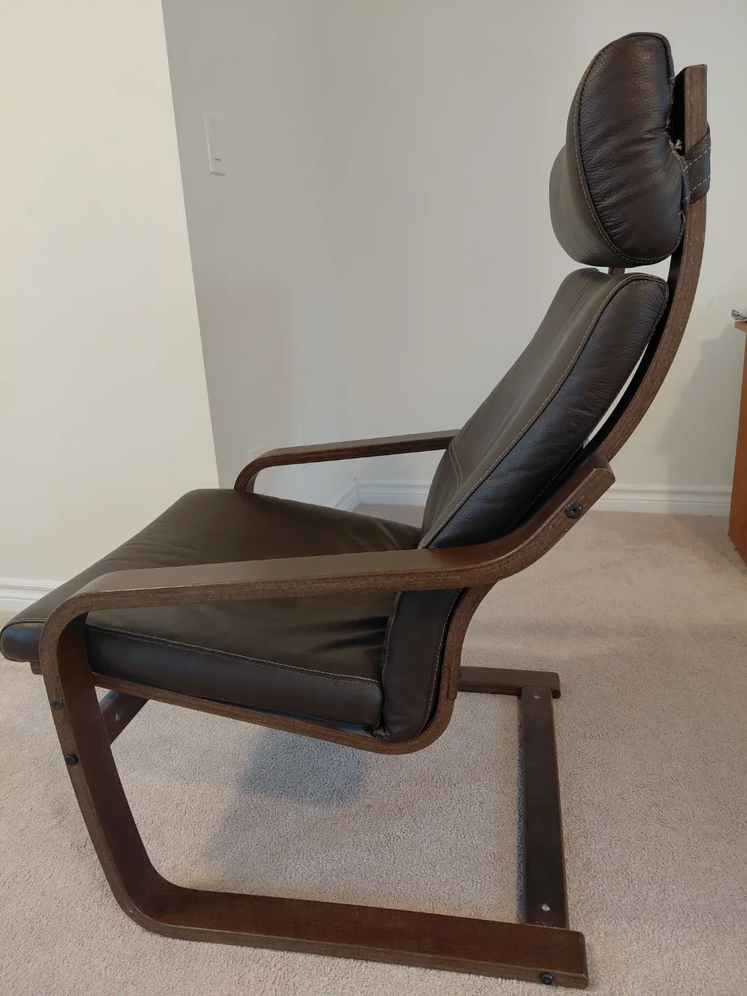 Poang Chair & Ottoman - IKEA Brown Leather (PICK UP ONLY PLS) image indicator(9)