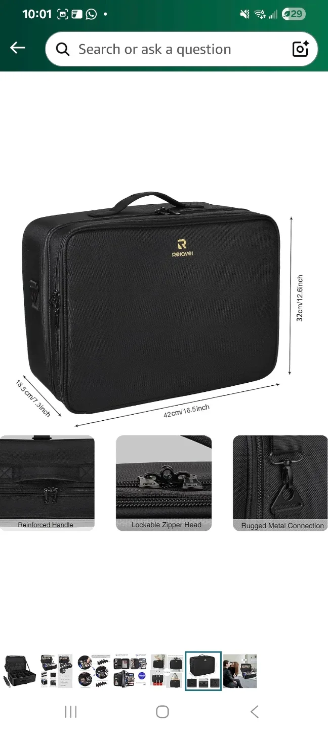 RAIavel Makeup  Case - Black image indicator(5)