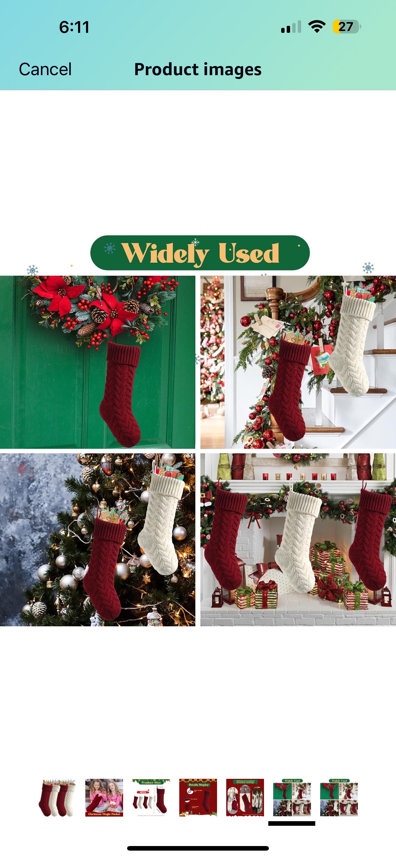 Christmas knitting hanging socks - photo 3