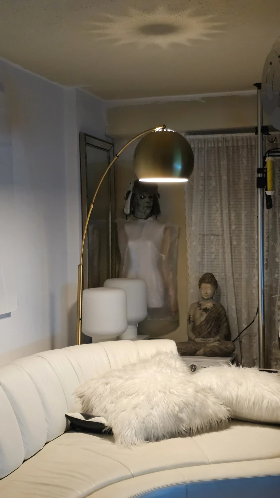 Gold Sphere Floor Lamp