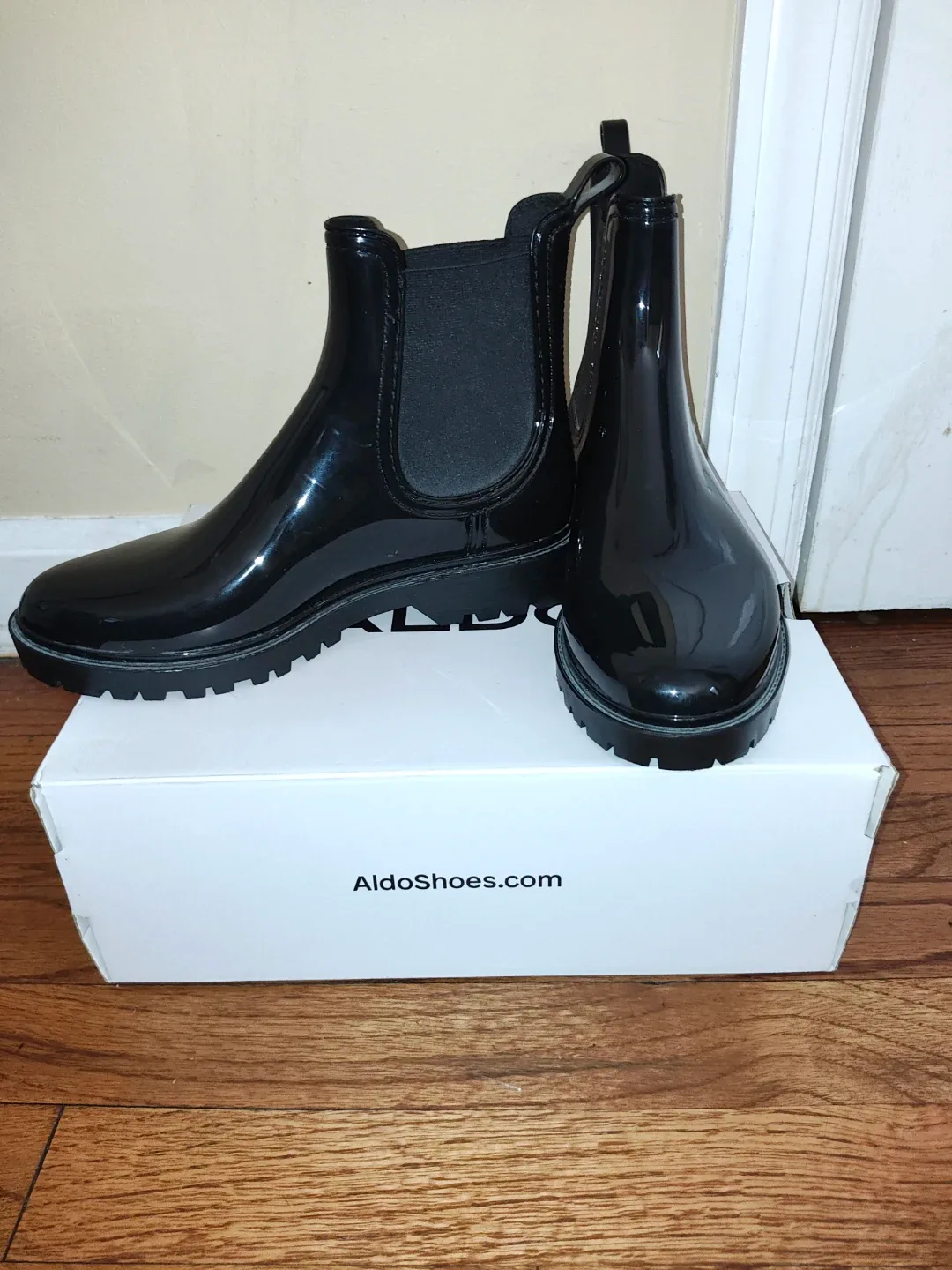 Aldo Black Rain Boots with Box image indicator(3)